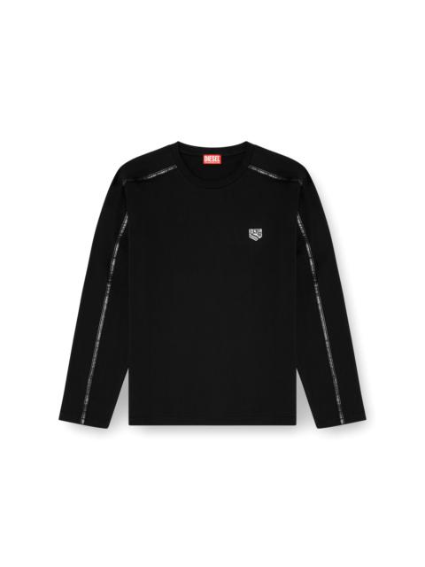 Diesel LONG-SLEEVE T-SHIRT WITH TONAL TRIMS