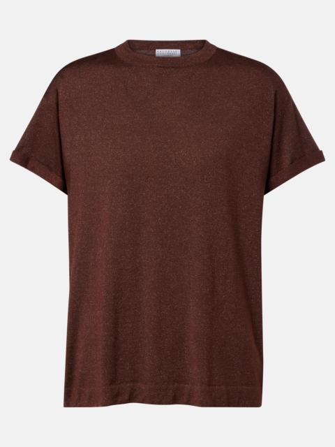Brunello Cucinelli Cashmere and silk-blend lamé sweater