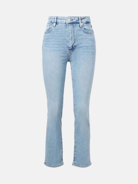 FRAME Pencil Crop high-rise straight jeans