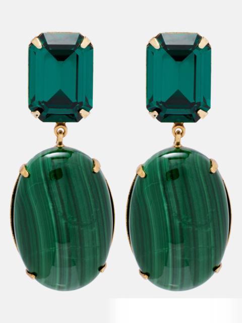 Jennifer Behr Xiomara 18kt gold-plated drop earrings