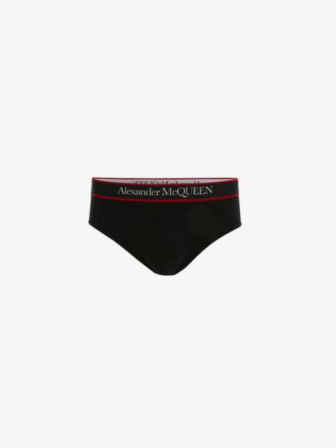 Alexander McQueen Selvedge Slip in Black
