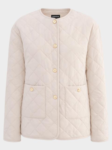 LAMARQUE Hera Quilted Collarless Jacket