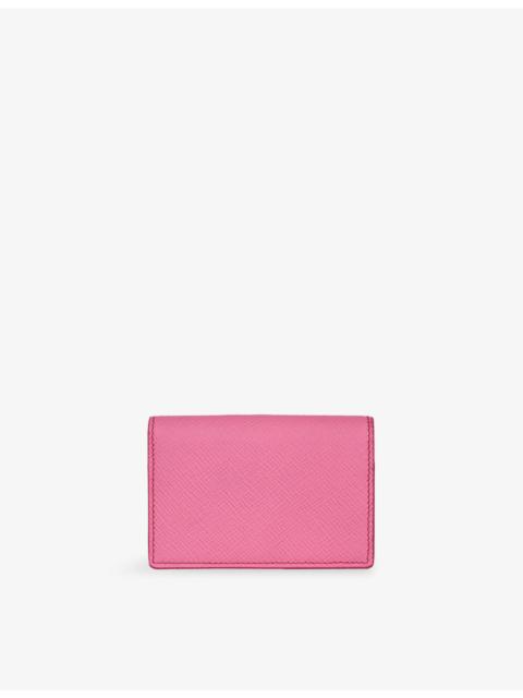 Smythson Panama Leather Folded Card Case