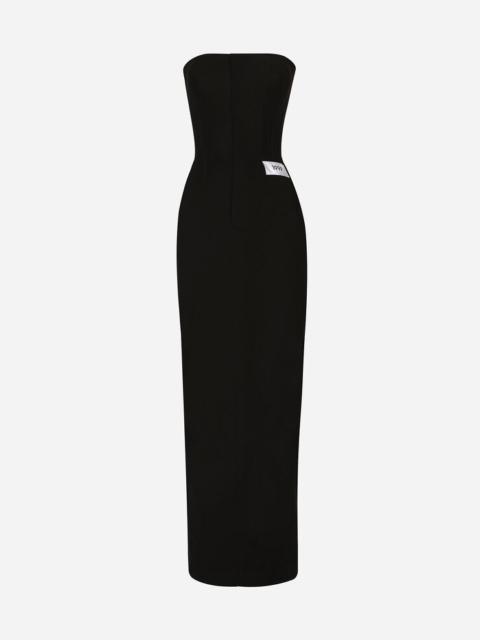 Long stretch technical jersey dress