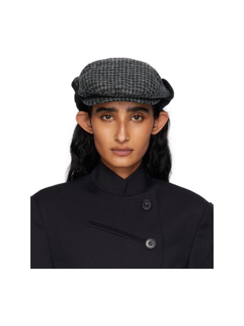 OPEN YY Black & Gray Harris Tweed Bicycle Foldable Cap