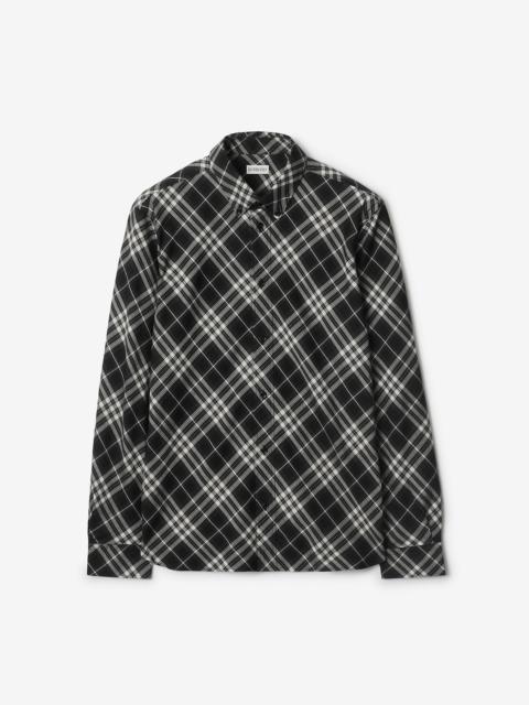 Burberry Relaxed Fit Check Cotton Flannel Shirt