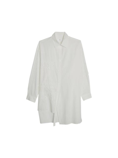 Y's Powder Snow Wash Shirt With Uneven Hemline 'White'