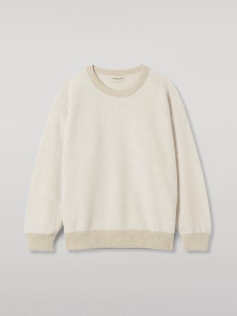 Johnstons of Elgin Liddell Natural Cashmere Sweatshirt