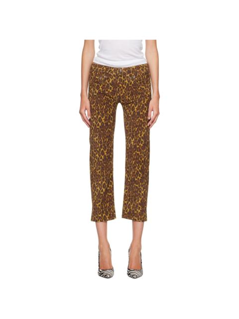 R13 Brown Boy Straight Jeans