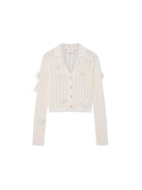 CASABLANCA Flower Lace Knit Shirt | Casablanca Paris