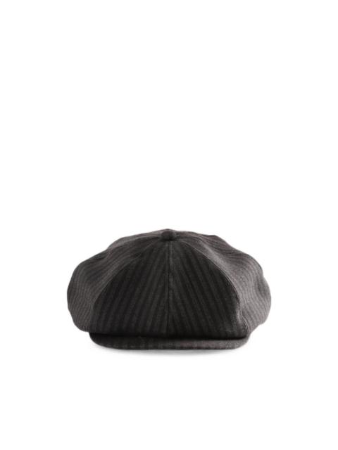 TAIGA TAKAHASHI stripe-pattern flat cap