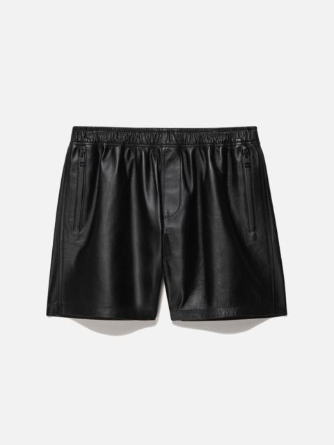 FRAME Volley Leather Short in Noir