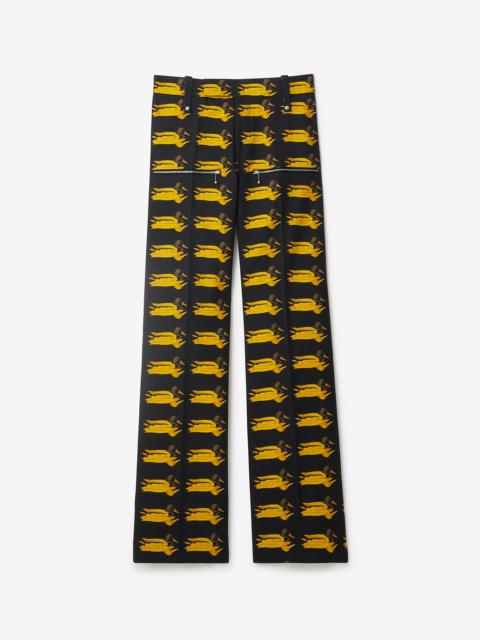 Burberry Duck Print Wool Trousers