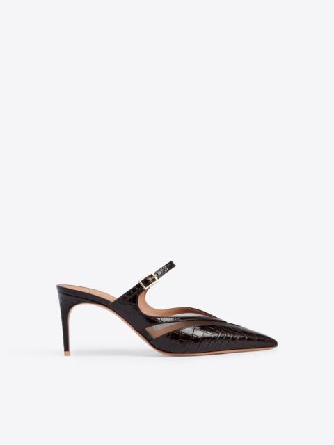 MALONE SOULIERS Cristi 70 Dark Brown Leather Mules