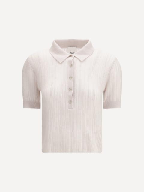 Polo-neck short-sleeve Sweater