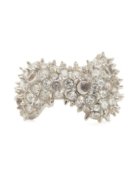 Collina Strada SILVER CLEAR BAT SPIKE RING