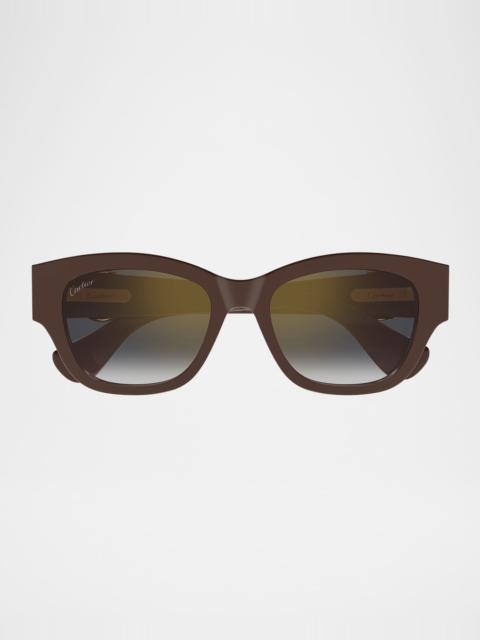 Cartier Acetate Rectangle Sunglasses