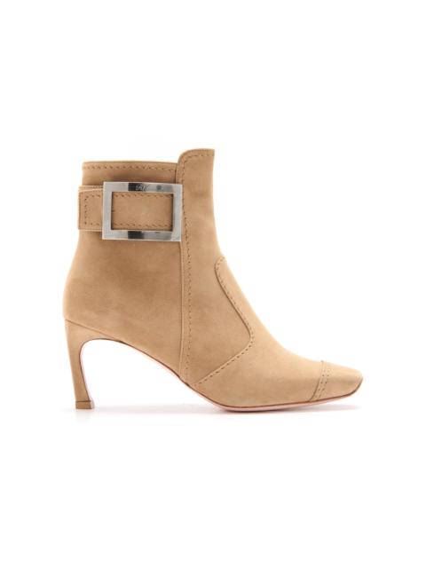 Roger Vivier Trompette Suede Ankle Boots brown