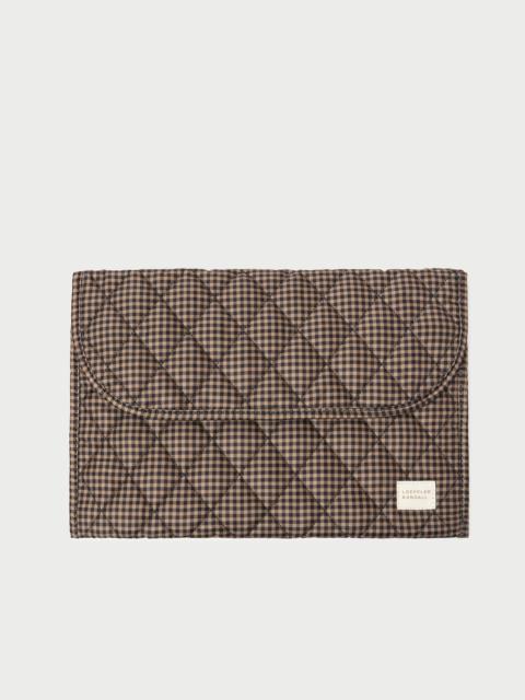 LOEFFLER RANDALL Faris Brown/Black Check Laptop Sleeve