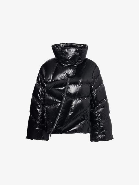 PERFECT MOMENT Ariel foiled-star shell-down ski bomber jacket