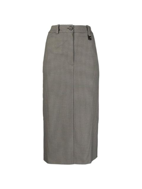 checked pencil skirt