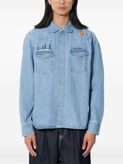 Corridor embroidered denim shirt