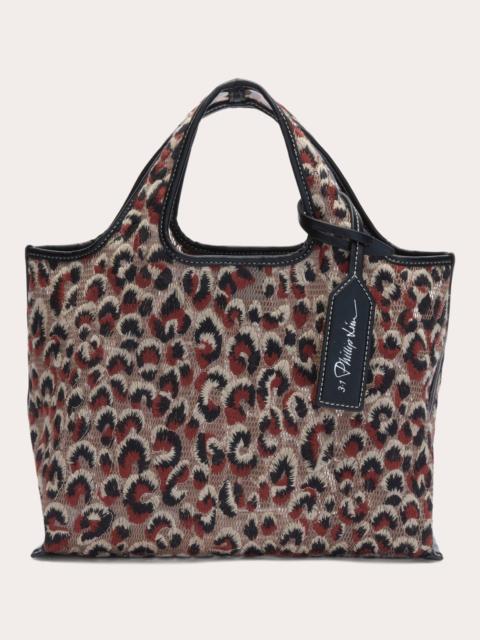 3.1 Phillip Lim Embroidered Leopard Mesh Mini Market Tote