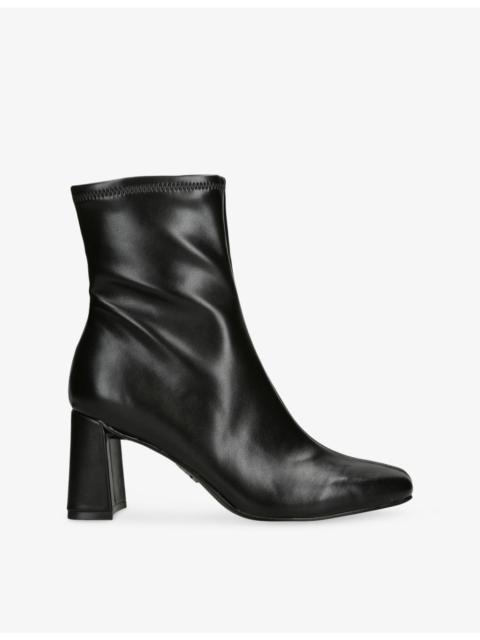 STEVE MADDEN Hurst Faux-Leather Heeled Boots
