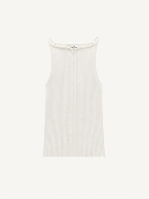 courrèges TANK TOP WITH SWALLOW NECK