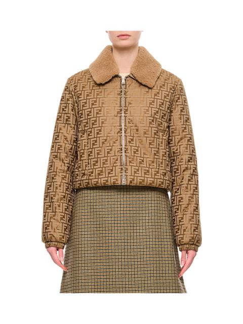 FENDI Front Zipped Ff Jacquard Jacket