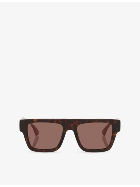 GUCCI GG1868S Rectangle Acetate Sunglasses