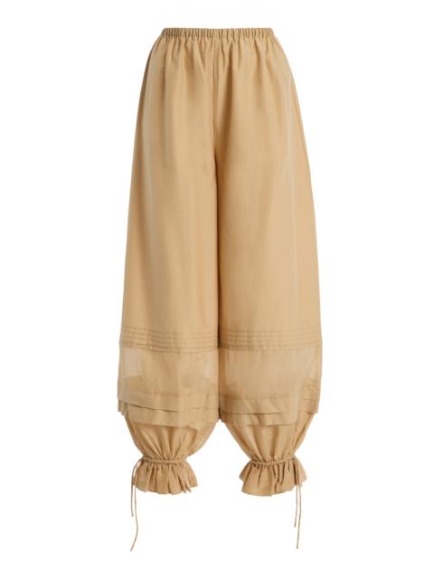 POSSE Exclusive Pearl Cotton-Silk Balloon Pants neutral