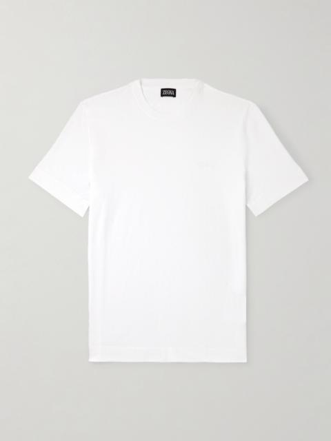 ZEGNA Slim-Fit Logo-Embroidered Cotton-Jersey T-Shirt