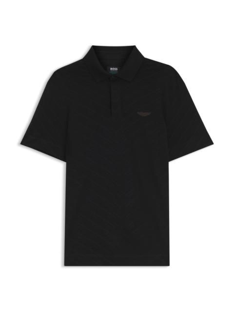 BOSS BOSS X ASTON MARTIN POLO SHIRT IN MERCERIZED COTTON JACQUARD