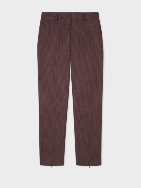 Paul Smith Slim-Fit Micro Check Wool Pants