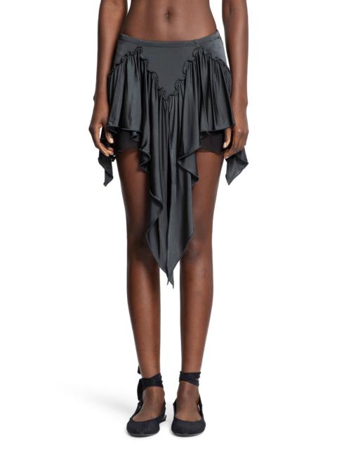 THE ATTICO Ruffled-Viscose-Mini-Skirt