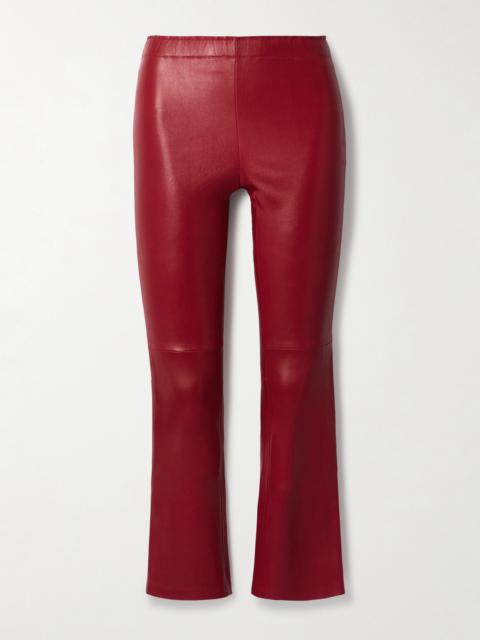 STOULS Jp Twenty Cropped Leather Flared Leggings