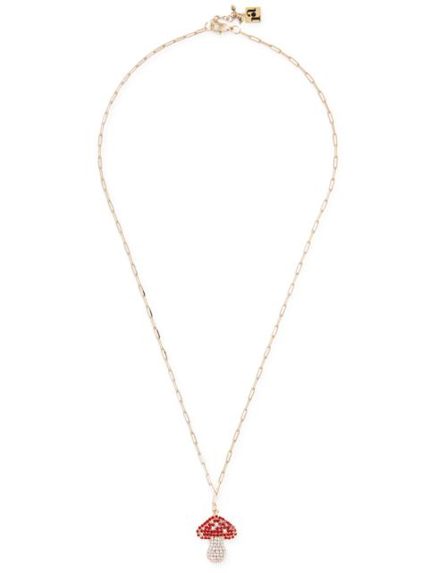 Finferli crystal-embellished toadstool necklace