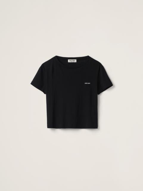 Miu Miu Ribbed jersey T-shirt