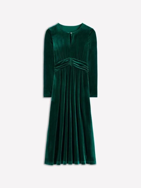 BODEN Tilda Velvet Midi Dress-Botanical Garden