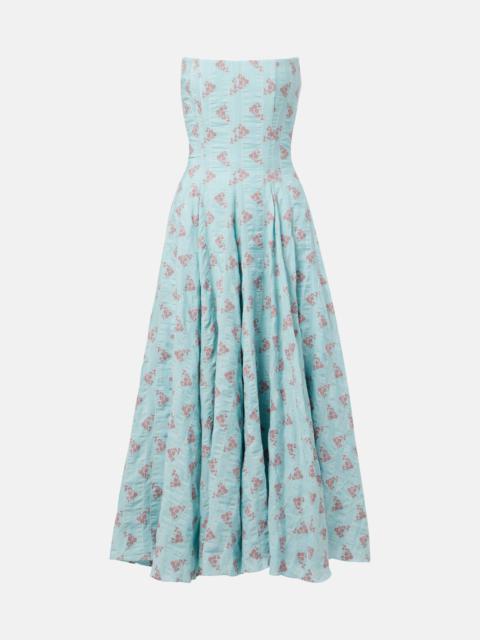 markarian Rousseau floral cotton-blend midi dress