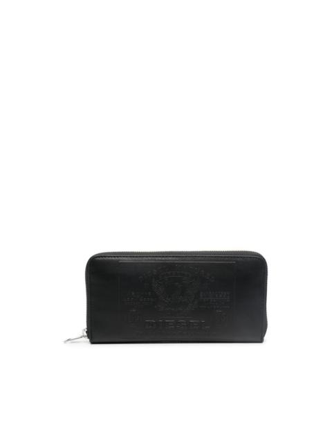 Diesel embossed-logo leather wallet