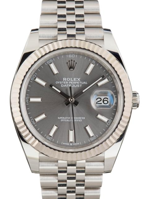 ROLEX Used Rolex Datejust 41 Slate Dial Ref 126334 Jubilee Bracelet