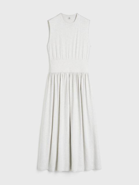 Totême Sleeveless cotton tee dress pale grey mélange