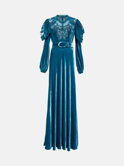 COSTARELLOS Velvet gown