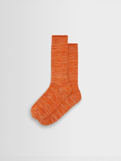 Wax London Sandwell - Orange Twisted Cotton Socks