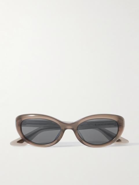 Oliver Peoples + Khaite 1969c Oval-frame Acetate Sunglasses