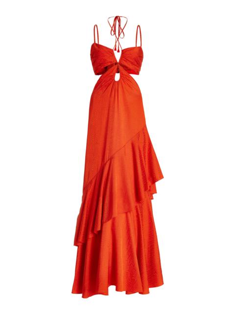 Johanna Ortiz Precious Juniper Maxi Dress orange