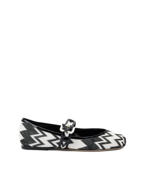 Missoni Zigzag-pattern ballerinas