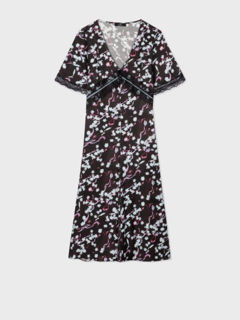 Paul Smith Black 'Wetlands Floral' Midi Dress